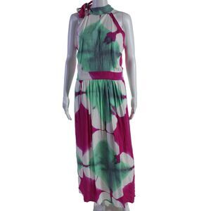 Busayo Collective Womens Tie Dye Halter Dress Pink Size 10 15982178